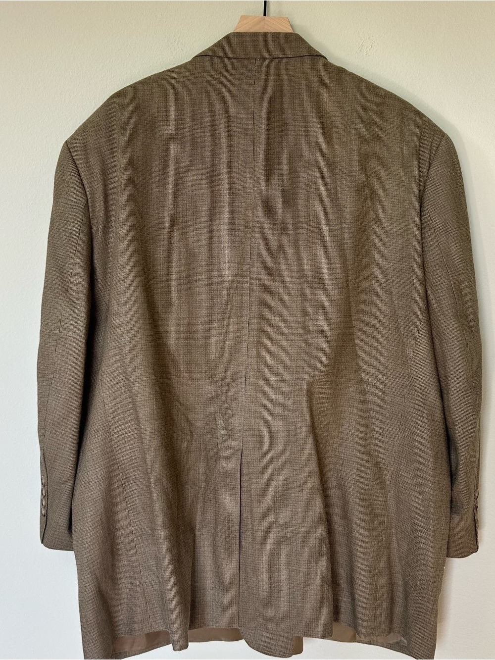 Lauren Ralph Lauren Sport Coat Blazer Men’s 52R Brown Silk Wool Two Button USA - Picture 2 of 9